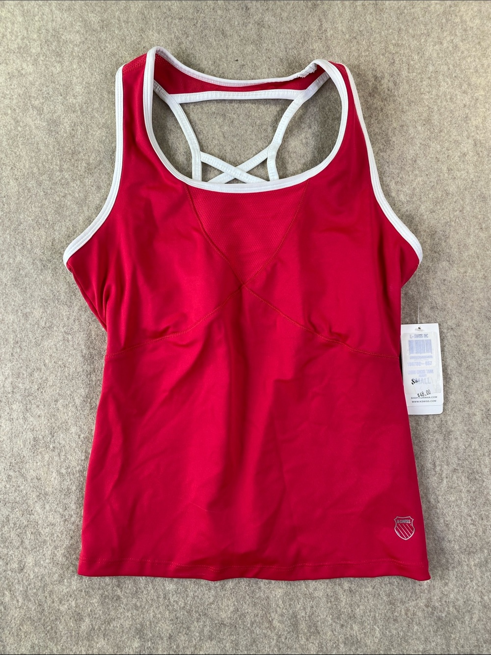 NWT K-Swiss Berry Criss Cross Triathlon Tank Syracuse Half Ironman